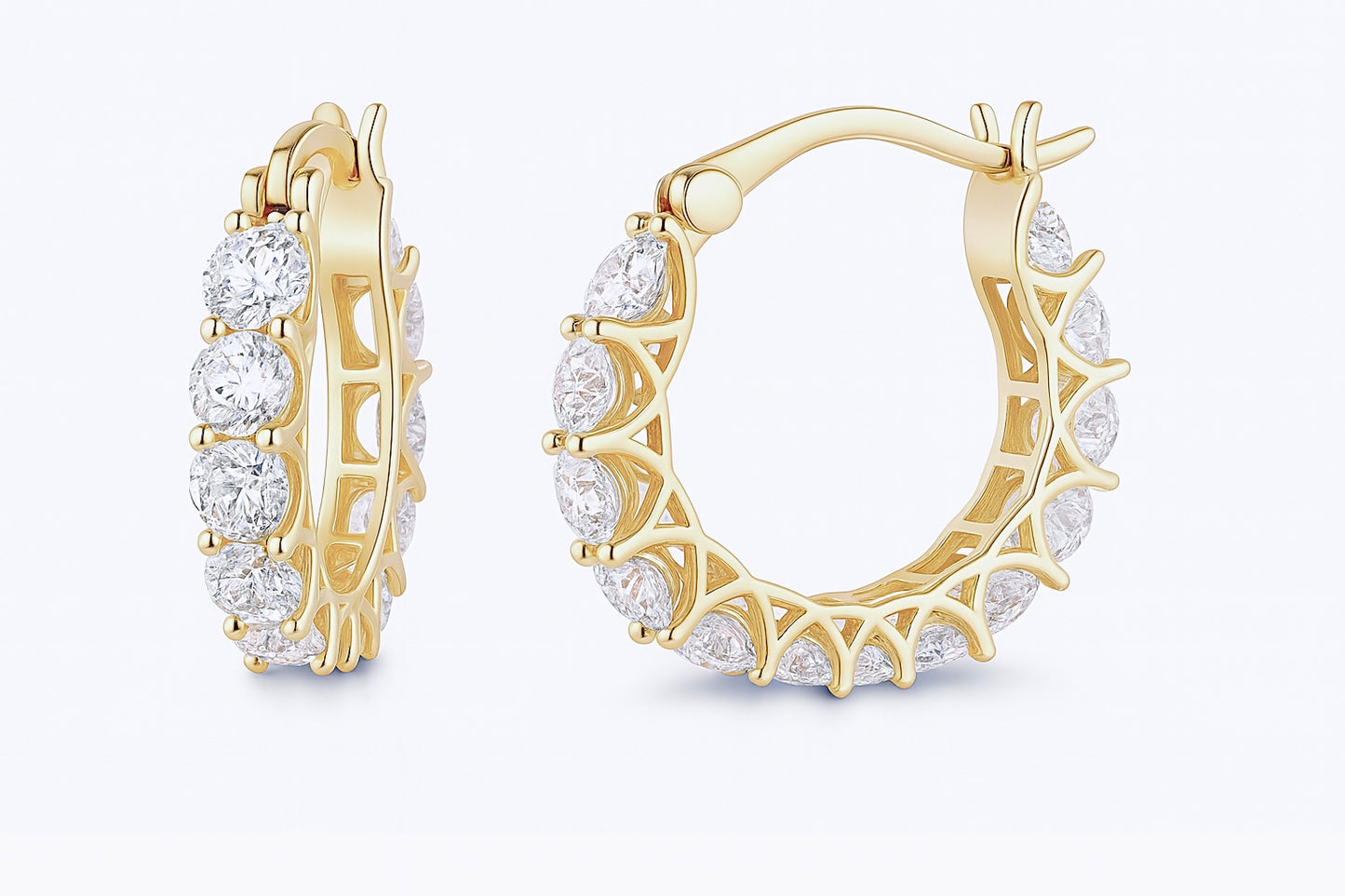 Chique Tennis hoops - Gold