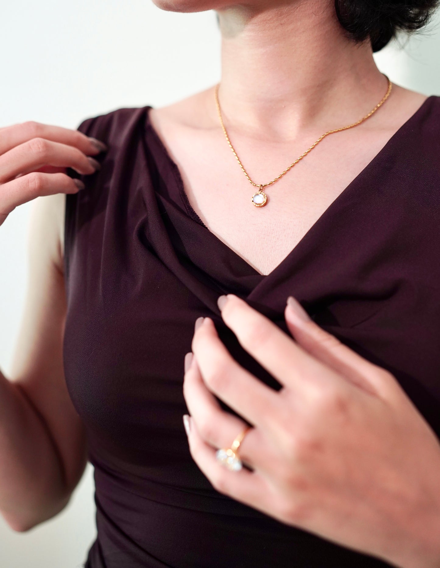 Luna Drop - moonstone