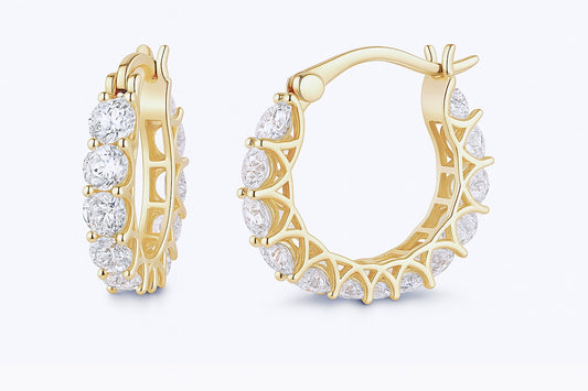 Chique Tennis hoops - Gold